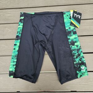 TYR Durafast Lite Vega Hero Splice Green/black Men's  Swim Jammer Size 32 New